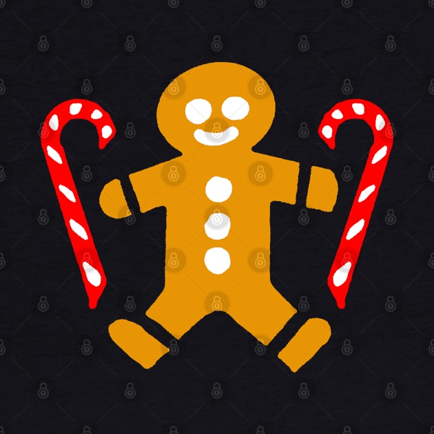 Gingerbread Men and Candy Canes by loeye